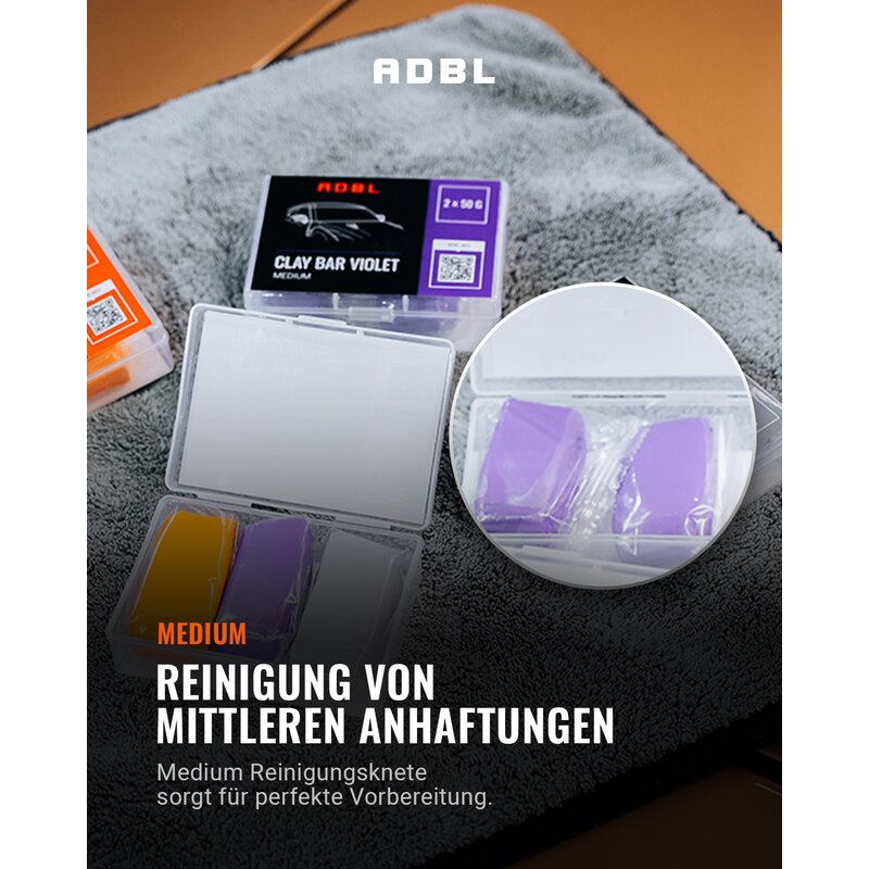 adbl clay bar violet 2x50g reinigungsknete mittel