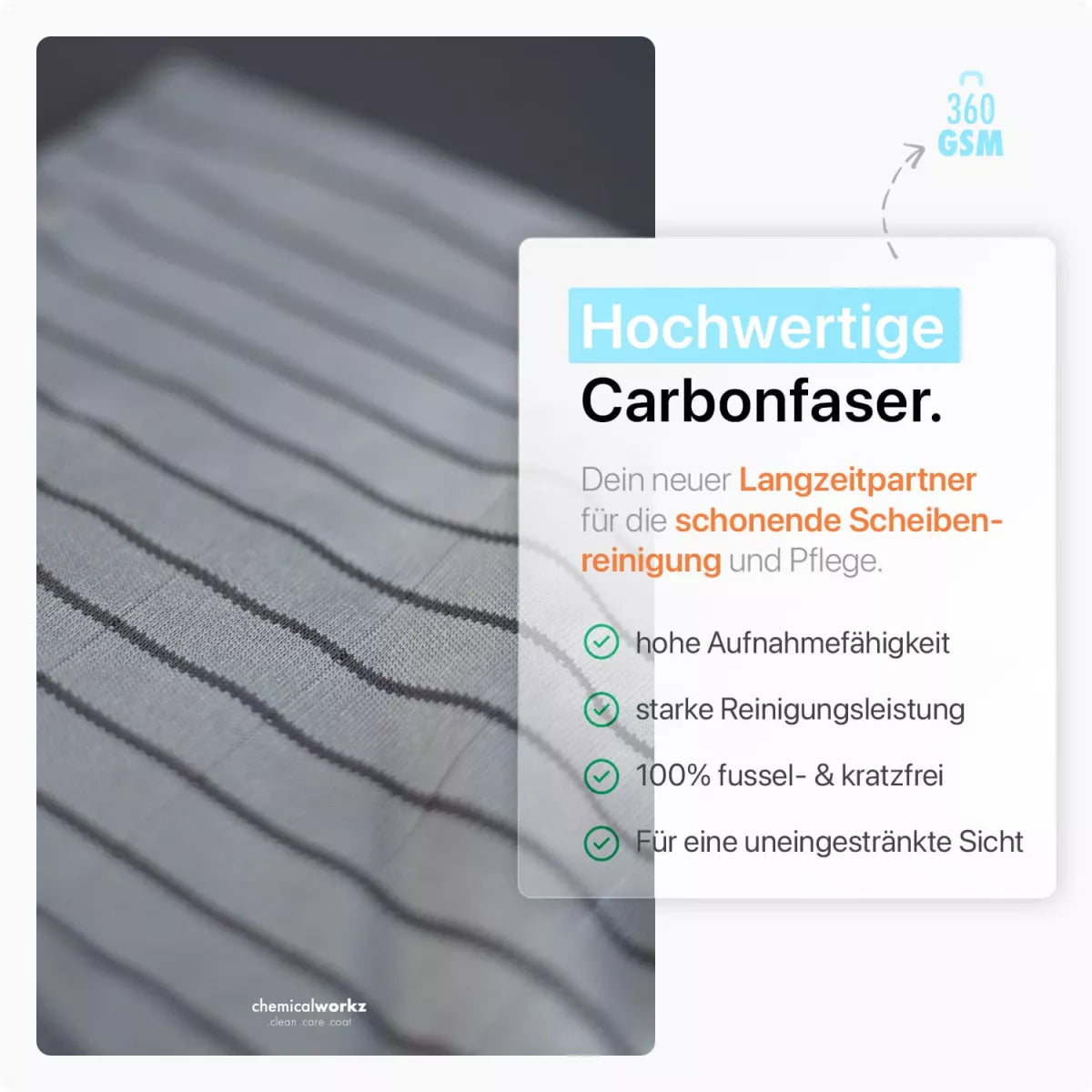 Carbon Fiber Glass Towel von ChemicalWorkz