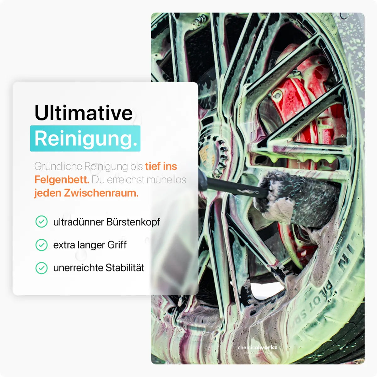 chemicalworkz Flat Wheel Brush ultraflache Felgenbürste