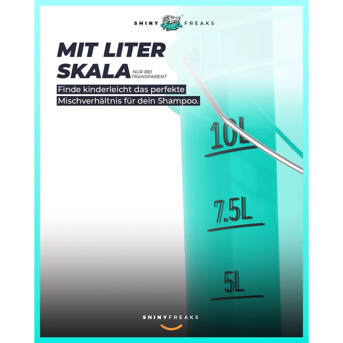 chemicalworkz Performance Buckets Wascheimer 3,5GAL Türkis Transparent