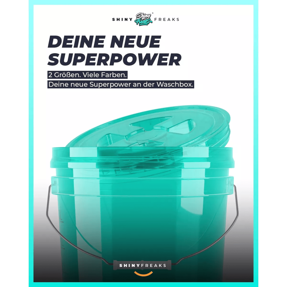 chemicalworkz Performance Buckets Wascheimer 5GAL Türkis Transparent