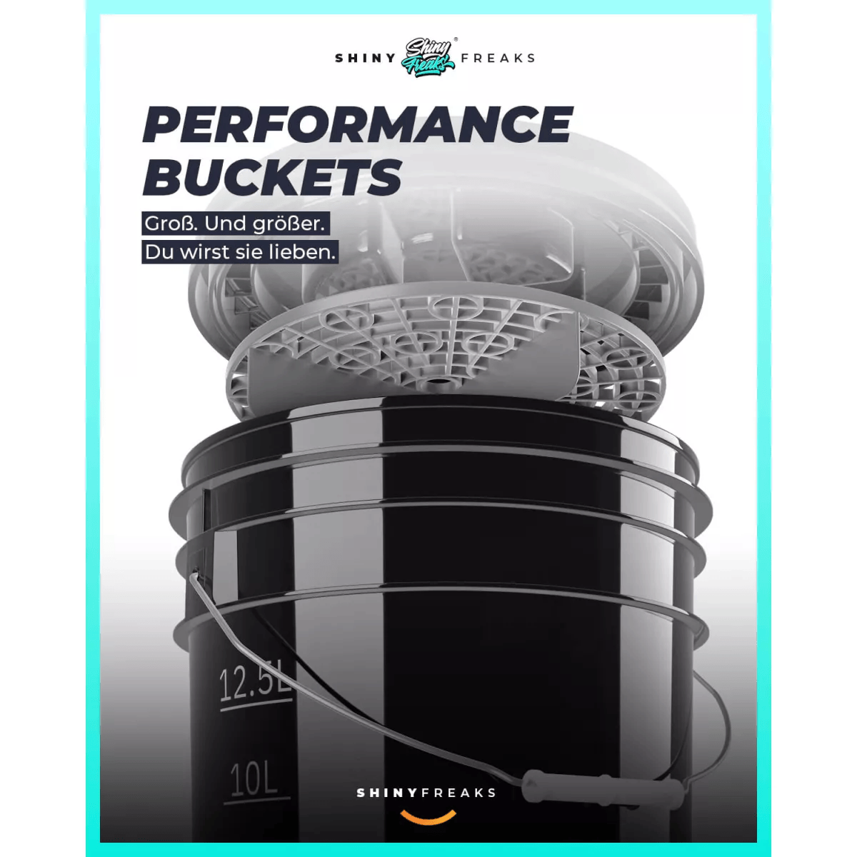 chemicalworkz Performance Buckets Wascheimer 5GAL Schwarz Transparent
