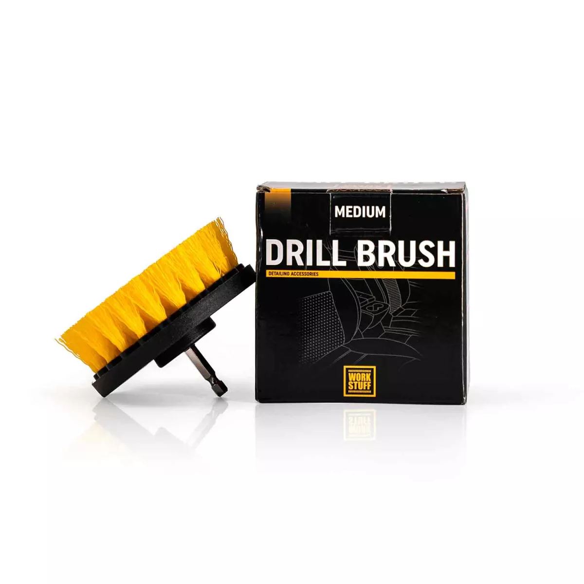 Work Stuff Drill Brush Medium – Reinigungsbürste mit mittelharten Borsten für textilen Fahrzeuginnenraum


